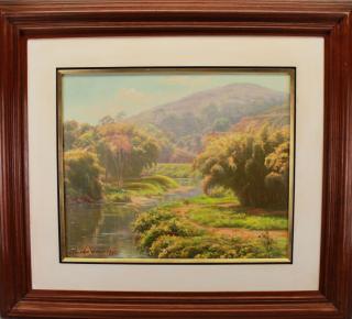 Appraisal: Signed th C Cuban Landscape Painting Signed th C Cuban