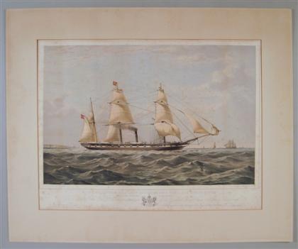 Appraisal: piece Hand-colored Lithograph Dutton T G Royal Mail Steam Ship