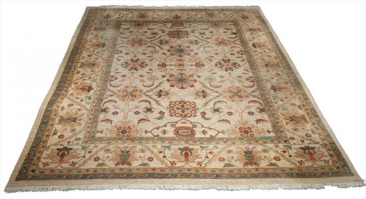 Appraisal: Mahal Style Carpet Pakistan contemporary The ivory field with polychrome