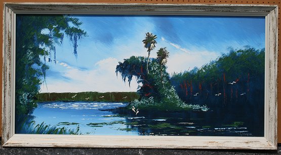 Appraisal: MAYNOR John American th Florida Highwaymen River Landscape Oil Upson