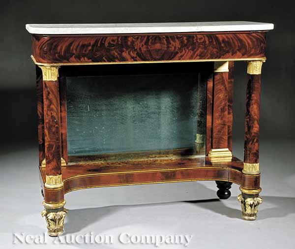 Appraisal: An American Classical Bronze-Mounted Mahogany Pier Table c New York