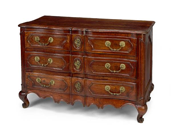 Appraisal: A Louis XV walnut commode second half th century The