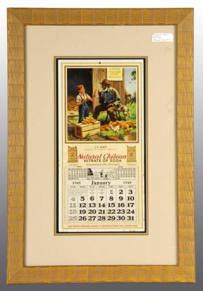 Appraisal: Natural Chilean Nitrate of Soda Calendar Description Full pad Framed