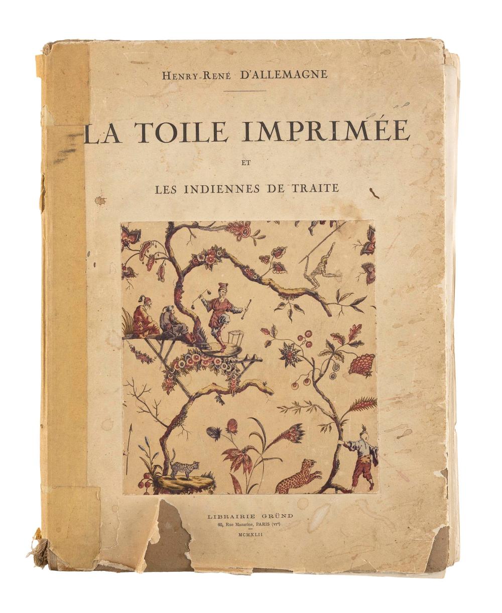 Appraisal: BOOK LA TOILE IMPRIM E ET LES INDIENNES DE TRAIRE