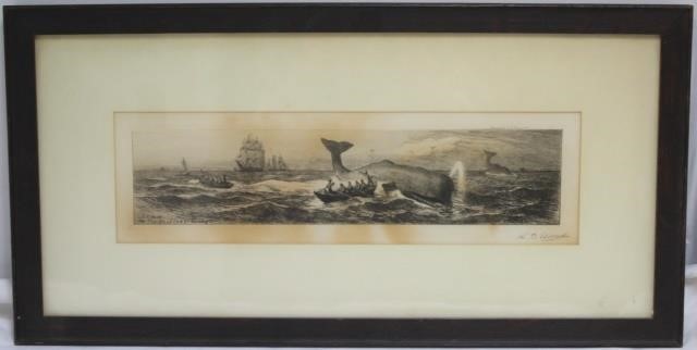 Appraisal: LEMUEL D ELDRED - FAIRHAVEN MA FRAMED AND GLAZED ETCHING