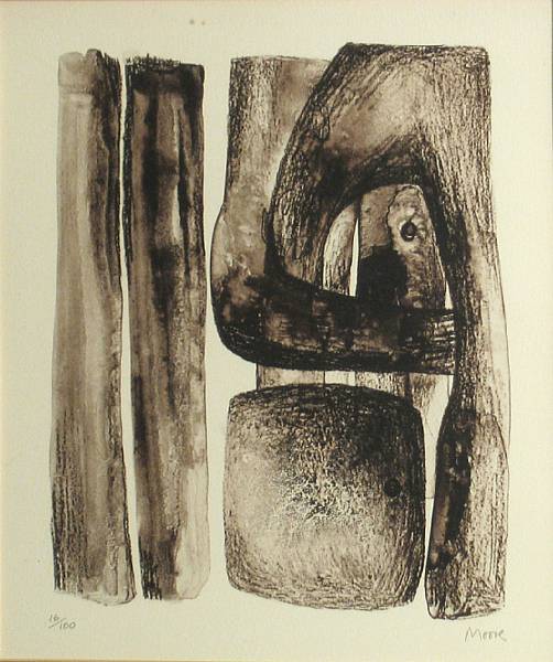 Appraisal: Henry Moore British - Mexican Mask from Bonjour Max Ernst