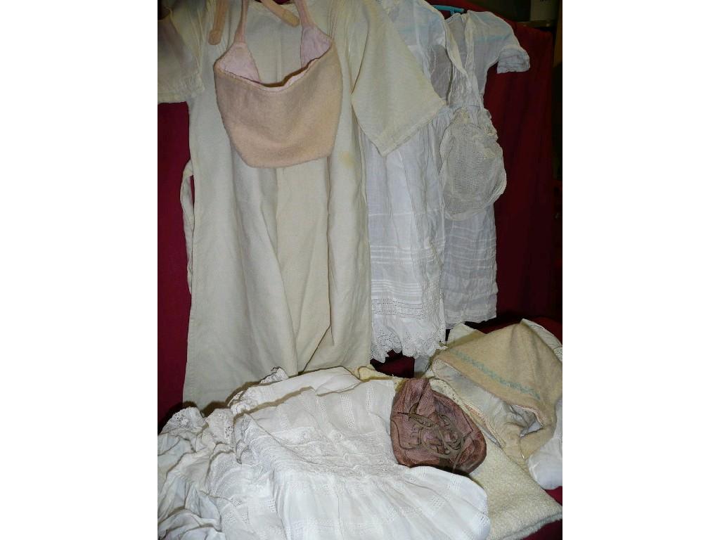 Appraisal: A collection of vintage cotton and wool baby dresses nightwear