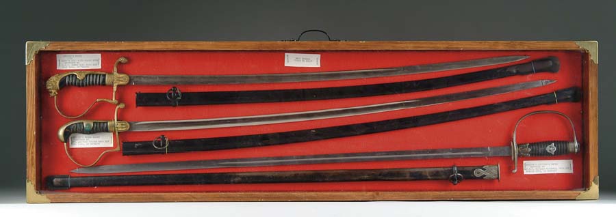 Appraisal: x - CASE CONTAINING THREE NAZI SWORDS ALL W CAPTURE