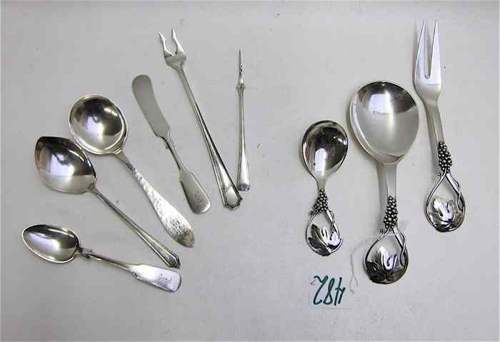 Appraisal: ASSORTED STERLING AND FINE SILVER FLATWARE pieces sterling including soup