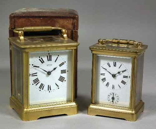 Appraisal: A late th early th Century French carriage timepiece the