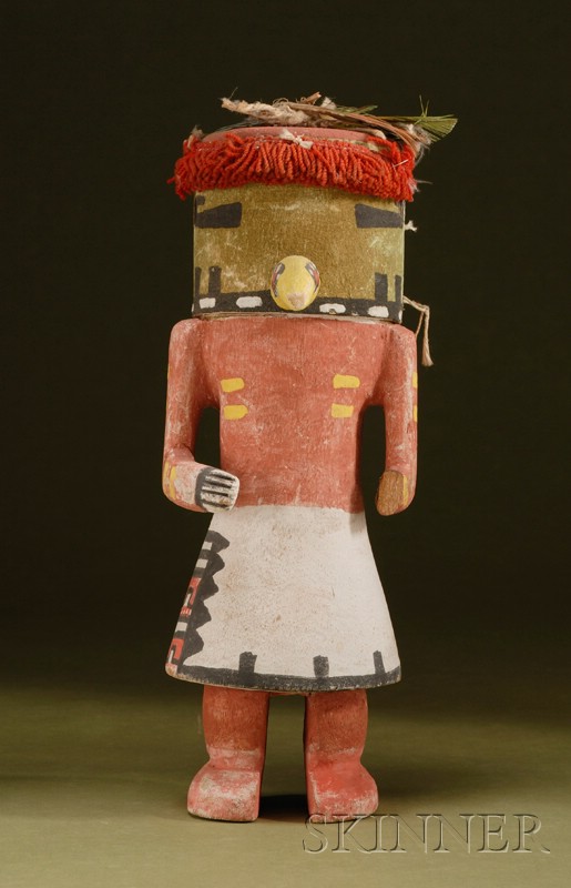 Appraisal: Southwest Polychrome Carved Wood Kachina Hopi depicting Navajo Kachina the