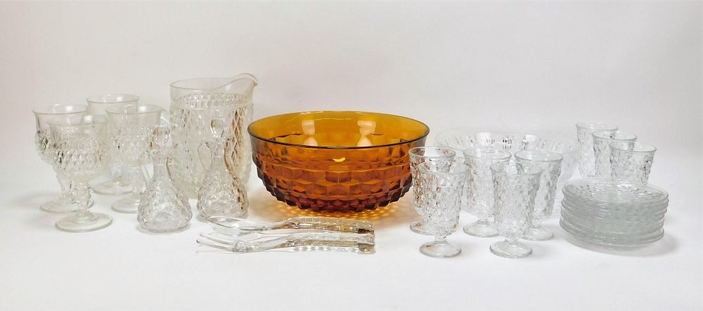 Appraisal: PC Fostoria Assorted Glass Serving Set Group United States Early