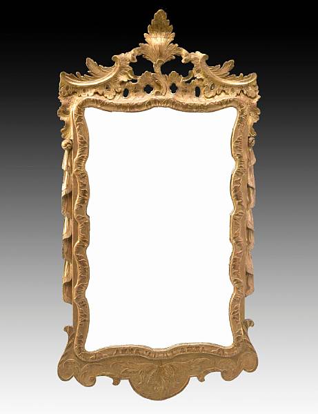 Appraisal: A George II carved giltwood mirror second quarter th century