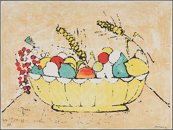 Appraisal: ALBERTO SARTORIS ITALIAN - STILL LIFE OF FRUIT Silkscreen and