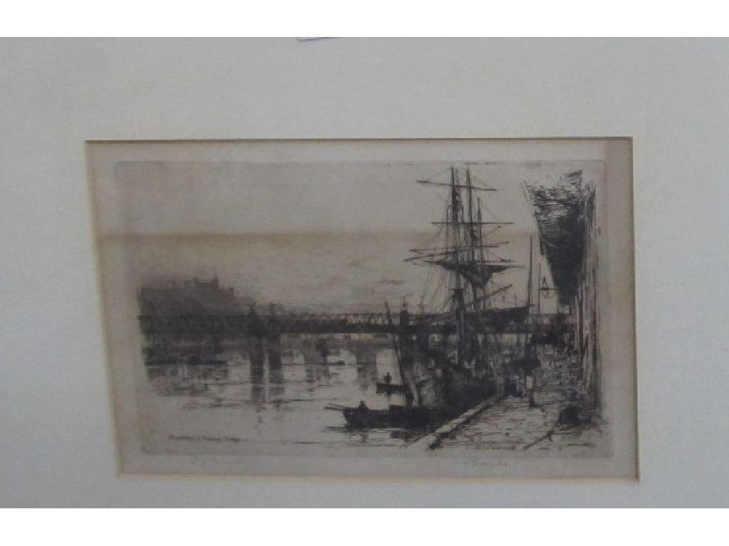 Appraisal: SIR DAVID YOUNG CAMERON Steel engraving 'Broomielaw and Railway Bridge'