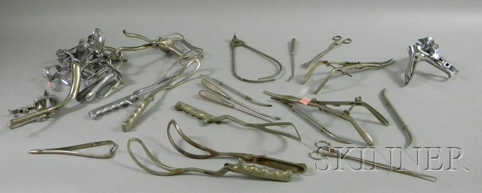 Appraisal: Group of Stainless Steel Instruments for Obstetrics and Gynecology