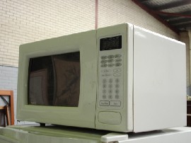 Appraisal: A microwave together with a fan