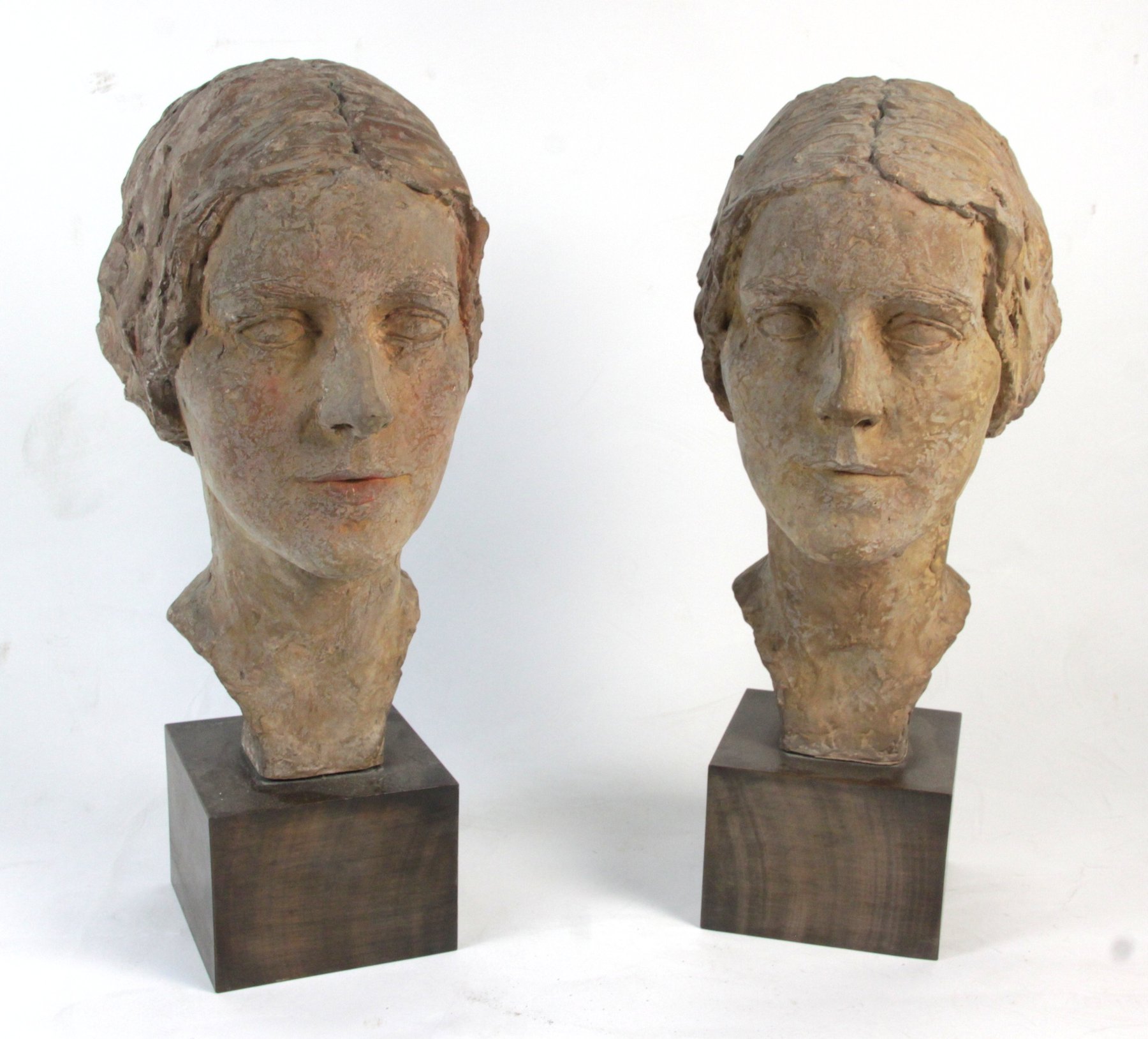 Appraisal: E d F Claire Hall initialled and dated plaster bust