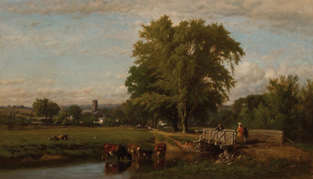 Appraisal: JAMES MCDOUGAL HART American - Road from the Village Essex