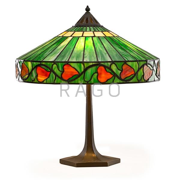 Appraisal: HANDEL Table lamp Condition Report A few minor spots of