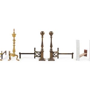 Appraisal: Three Pairs of Andirons th and th Century Height of