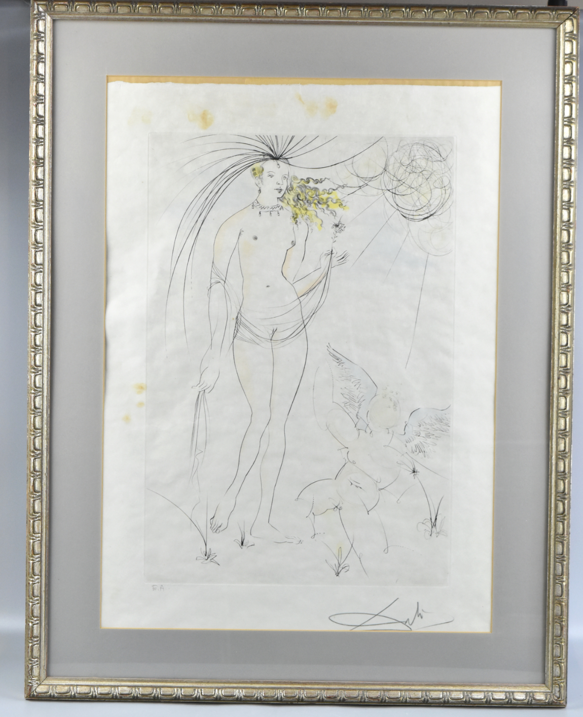 Appraisal: A Salvador Dali lithograph entitled Birth of Venus The lithograph