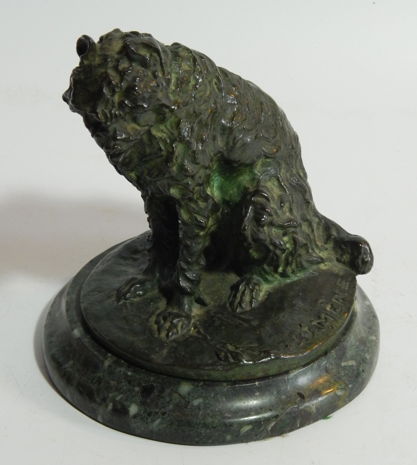 Appraisal: After Pierre-Jules Mene - A bronze model of a seated