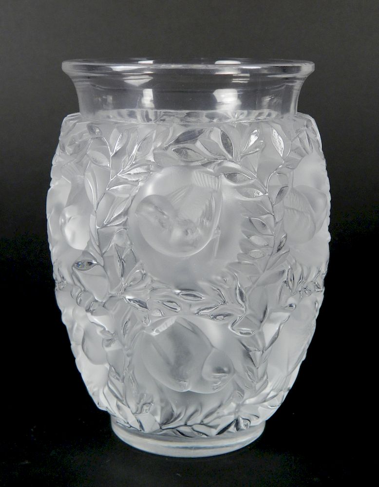 Appraisal: Lalique Bagatell vase Lalique Bagatelle frost and crystal vase deeply