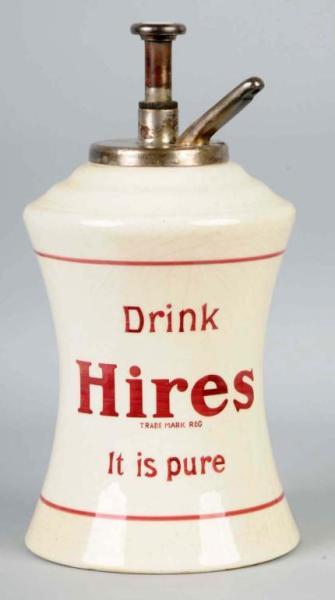 Appraisal: Hires Root Beer Hourglass Syrup Dispenser Description Original pump Minor