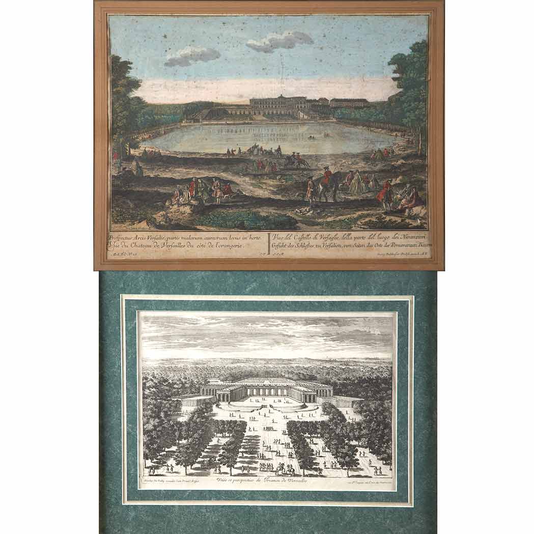 Appraisal: Georg Gottfrid Winckler VUE DE CHATEAU DE VERSAILLES DU COTE