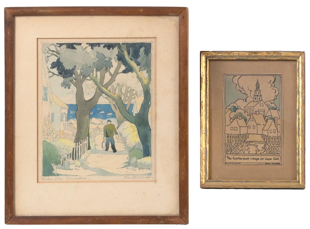 Appraisal: COULTON WAUGH NEW YORK - TWO HAND-COLORED LITHOGRAPHS ON PAPER