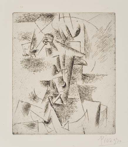 Appraisal: PABLO PICASSO T te d'Homme Etching x mm x iches