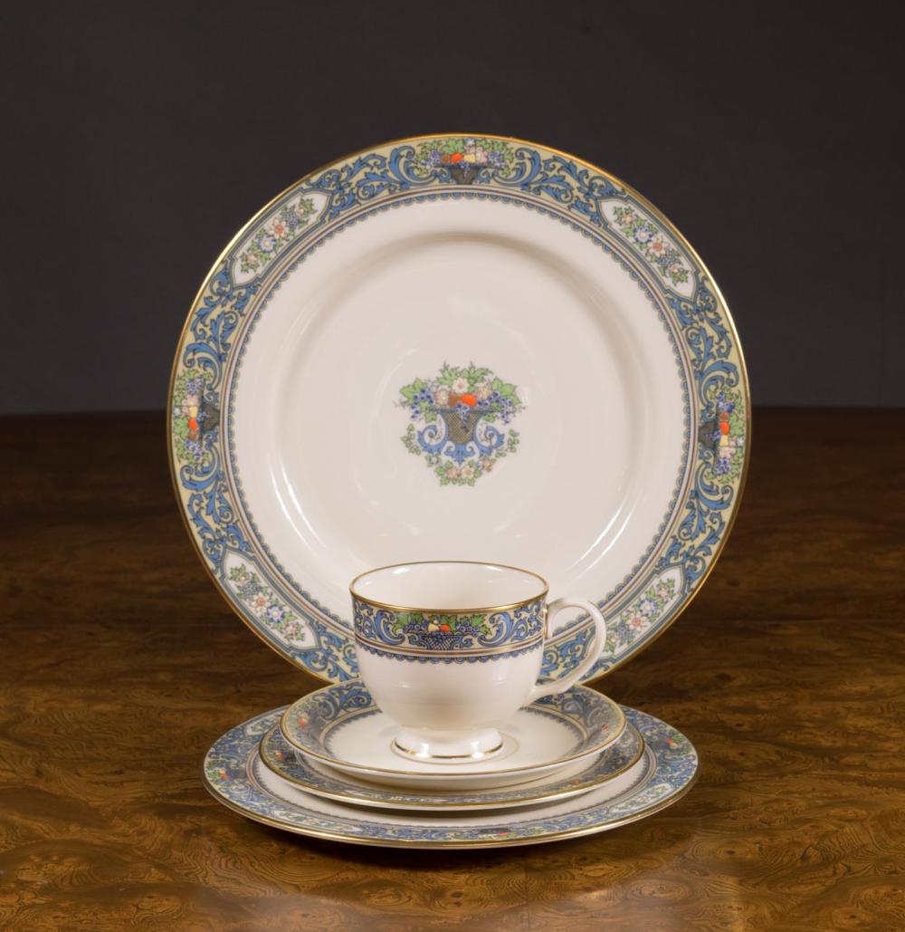 Appraisal: LENOX AUTUMN CHINA SET pieces comprised of dinner plates salad