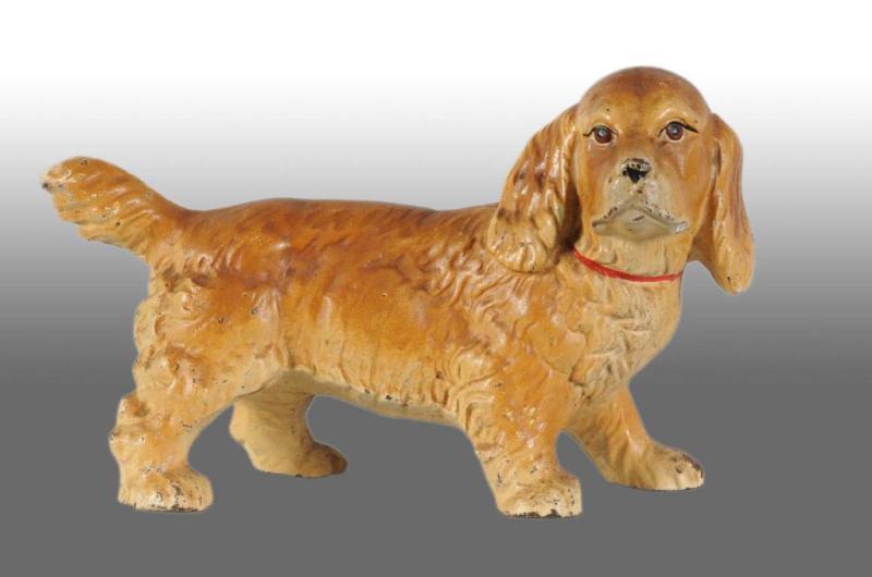 Appraisal: Cast Iron Cocker Spaniel Dog Doorstop Description Made by Hubley