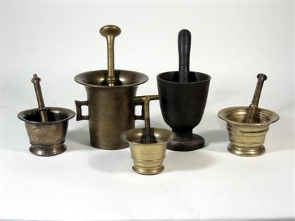 Appraisal: Large group of mortars and pestles th th century