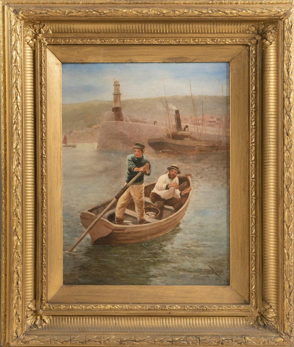 Appraisal: JAMES WALTER GOZZARD ENGLAND - FISHERMAN IN A DORY OIL