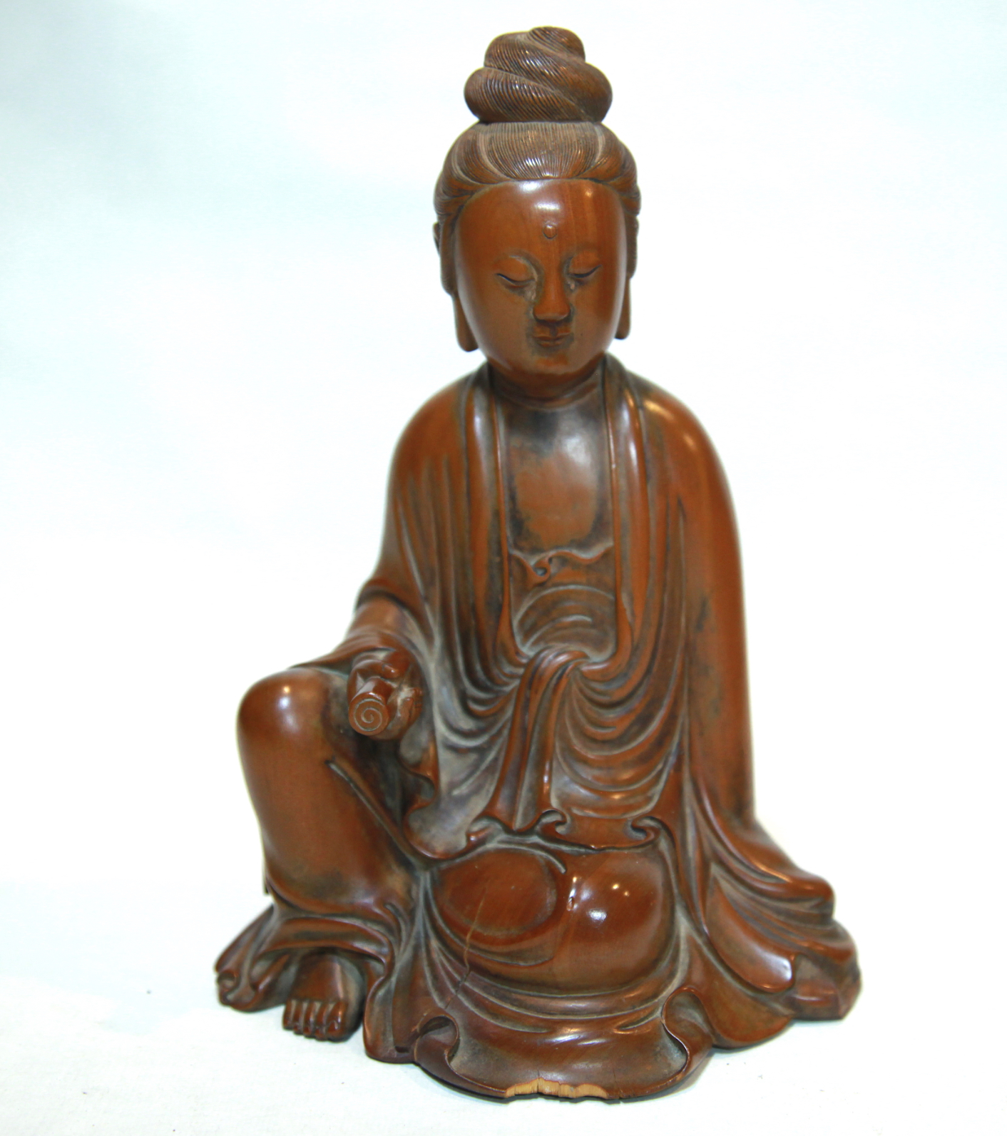 Appraisal: JAPANESE WOODEN BUDDHA ZHAOHE PERIOD Japanese Wooden Buddha Zhaohe Period