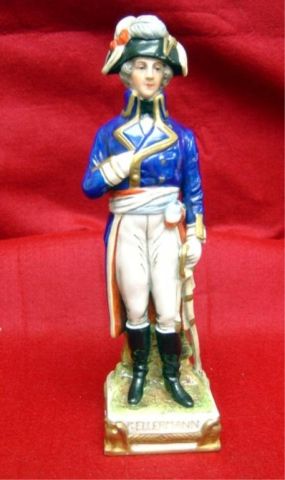 Appraisal: DRESDEN FIGURINE - NAPOLEON'S MARSHALL - KELLERMAN