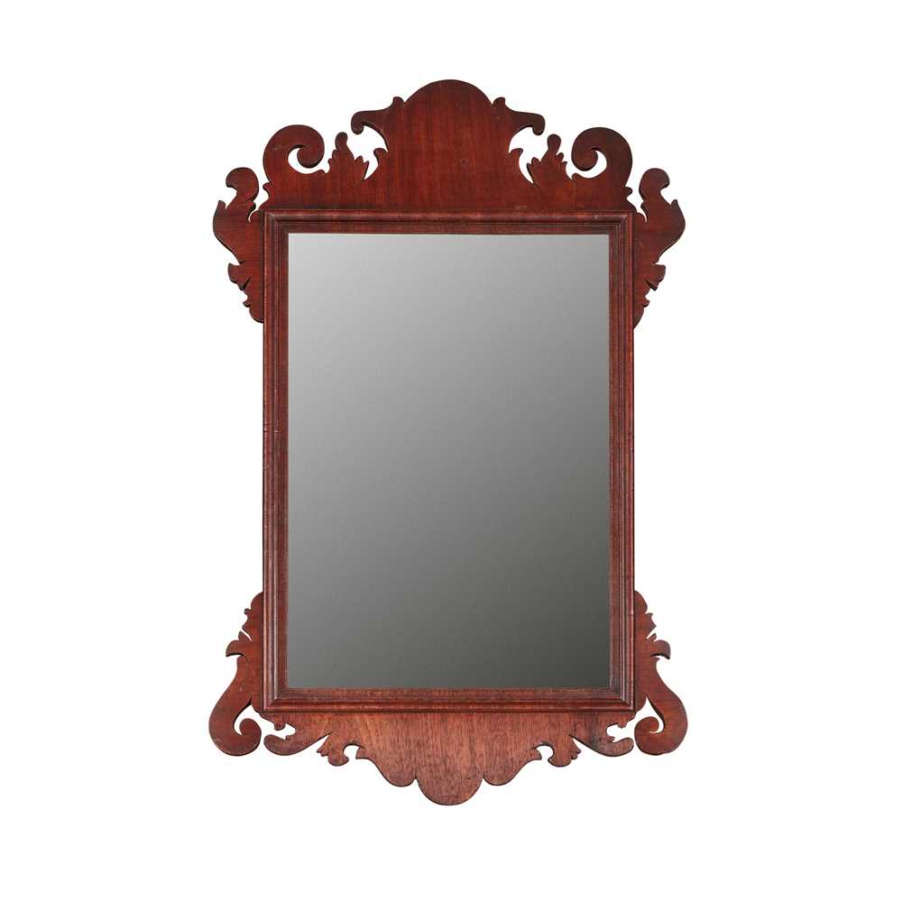 Appraisal: GEORGIAN SMALL WALNUT MIRROR TH CENTURY cm high cm wide