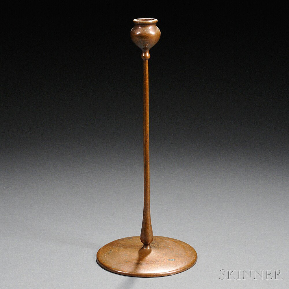 Appraisal: Jarvie Candlestick Brass Chicago early th century Candle cup on