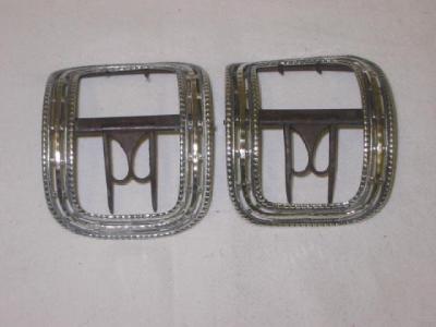 Appraisal: A PAIR OF GEORGE III BUCKLES of curved oblong form