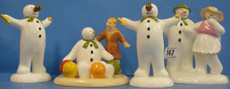 Appraisal: Coalport Snowman Figures The Wrong Nose The Bashful Blush Soft