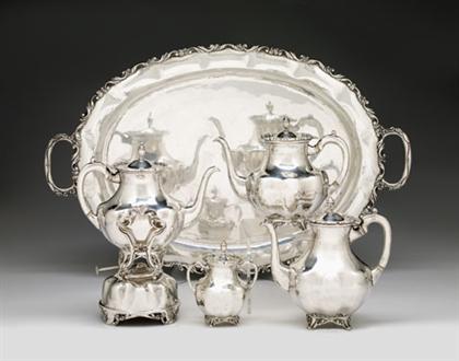 Appraisal: Five piece Mexican silver tea coffee service torres vega mid-