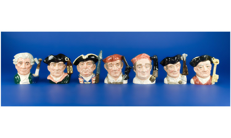 Appraisal: Royal Doulton Character Jugs of Williamsburg Series complete set of