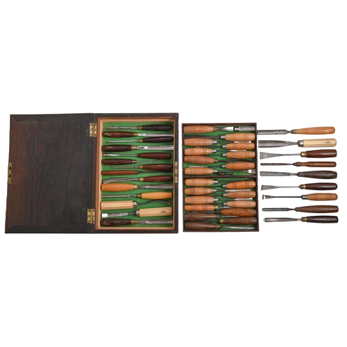 Appraisal: Forty-two various carving gouges with beech or other handle in