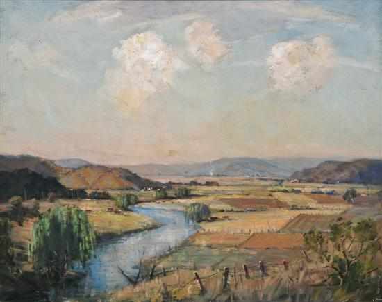 Appraisal: JAMES R JACKSON - Goulburn Valley oil on board signed