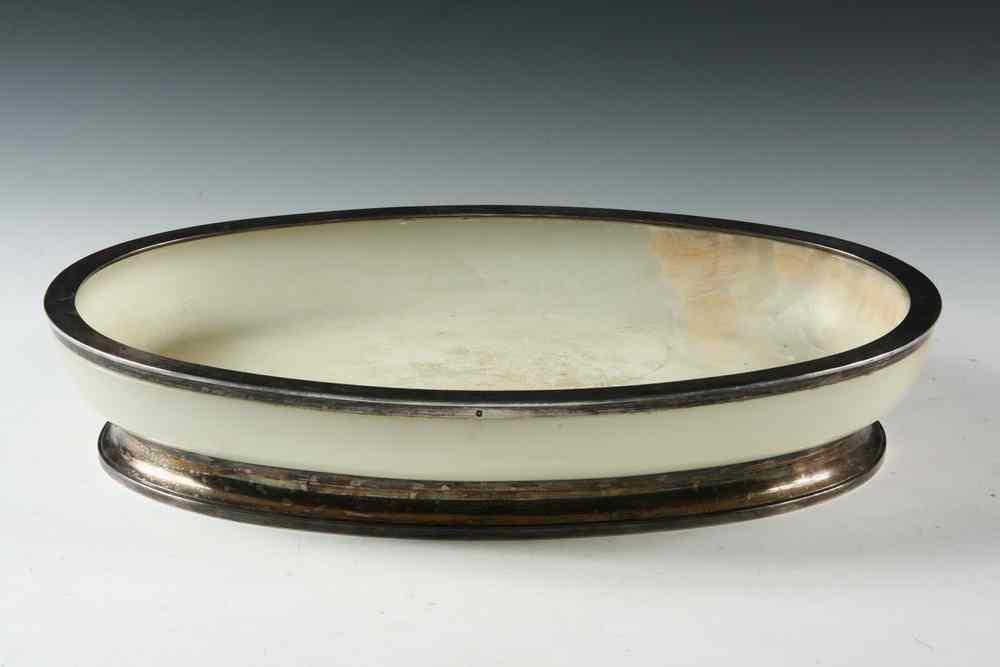 Appraisal: FRENCH EMPIRE PERIOD CENTER BOWL - Low Oval Solid Onyx