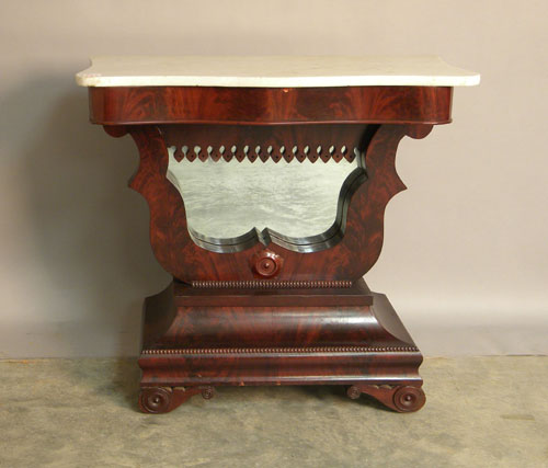 Appraisal: Empire marble top pier table mid th c h l