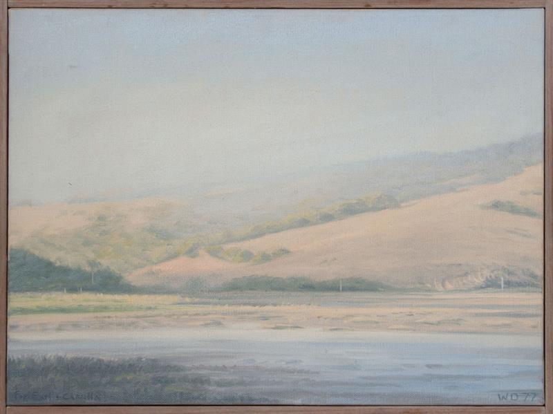 Appraisal: WILLARD DIXON b LAKE SCENE Oil on canvas signed with