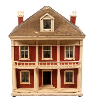 Appraisal: An early th Century dolls house the red brick house